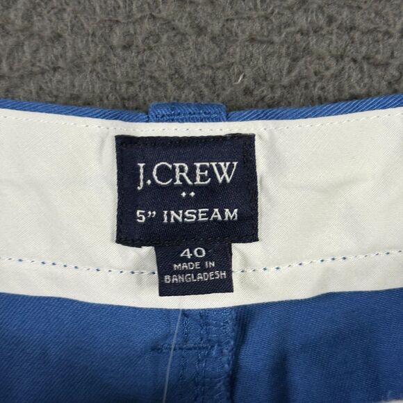 J Crew Shorts Mens 40 Blue Flex 5 Inch Inseam Chino Stretch Preppy Casual NWT - Picture 3 of 14
